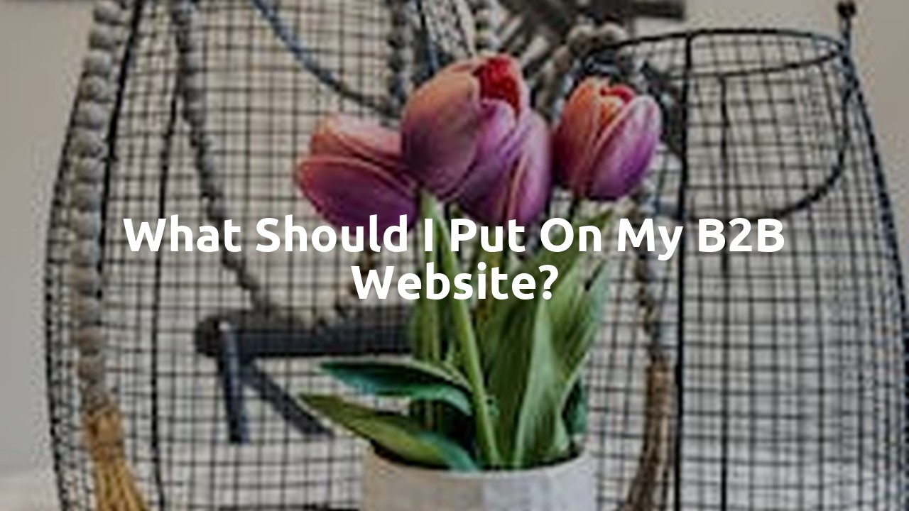 What should I put on my B2B website?