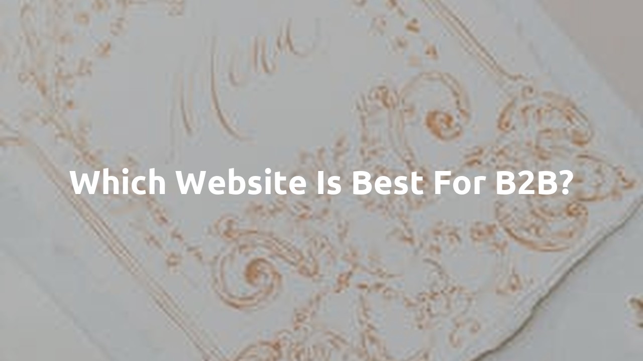 Which website is best for B2B?