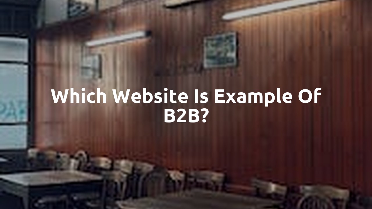 Which website is example of B2B?