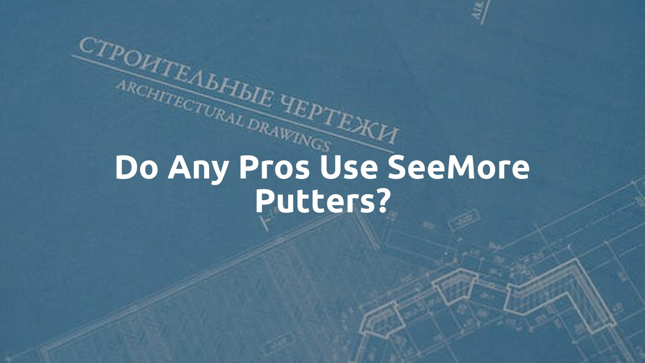 Do any pros use SeeMore putters?