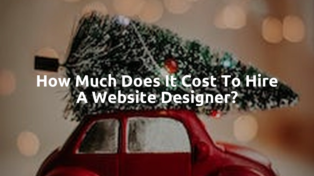 How much does it cost to hire a website designer?
