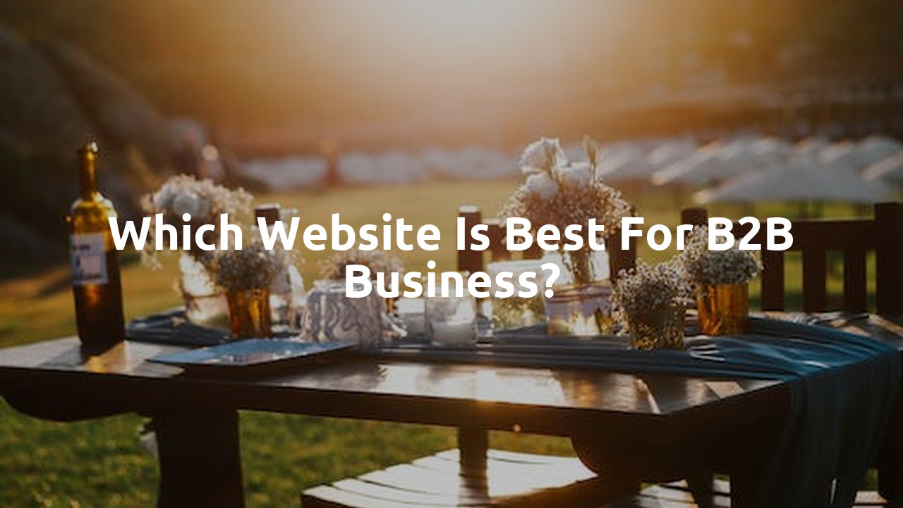 Which website is best for B2B business?