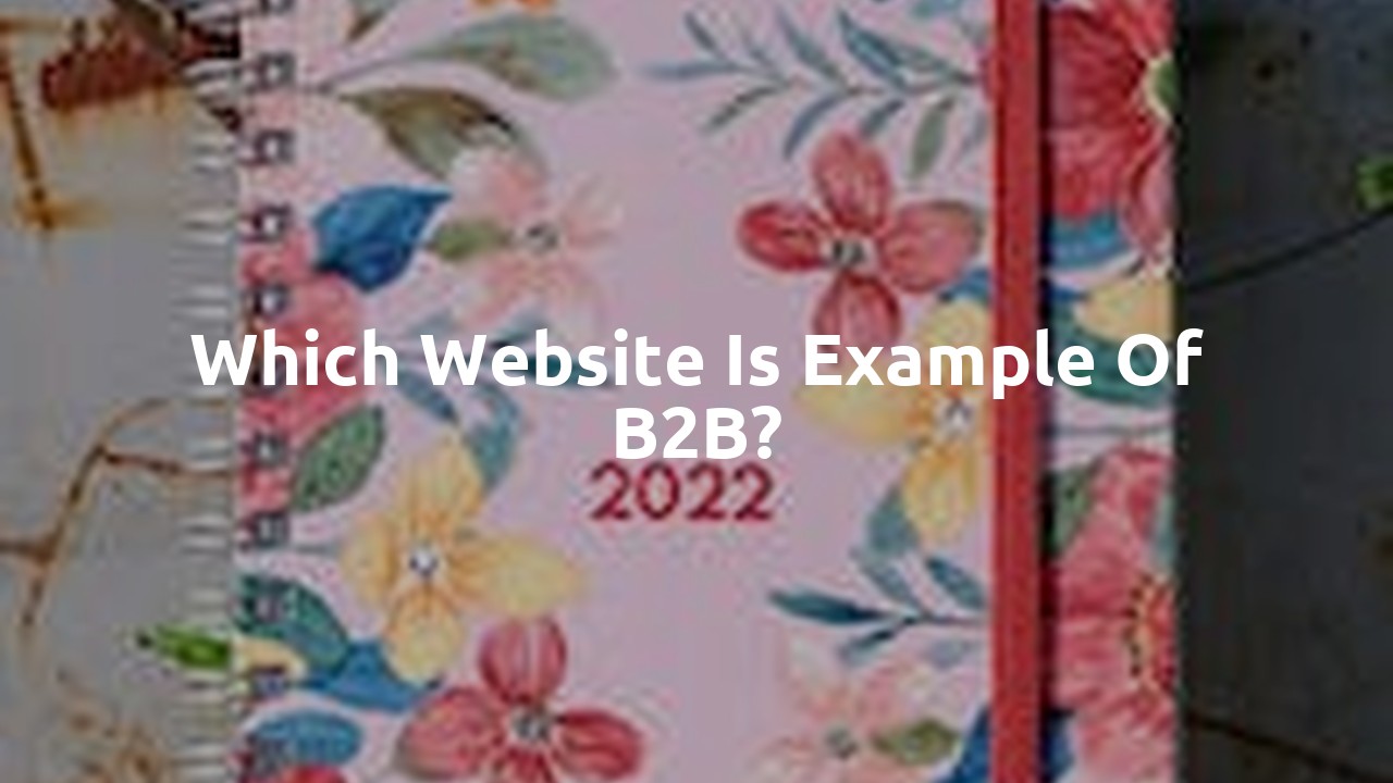 Which website is example of B2B?