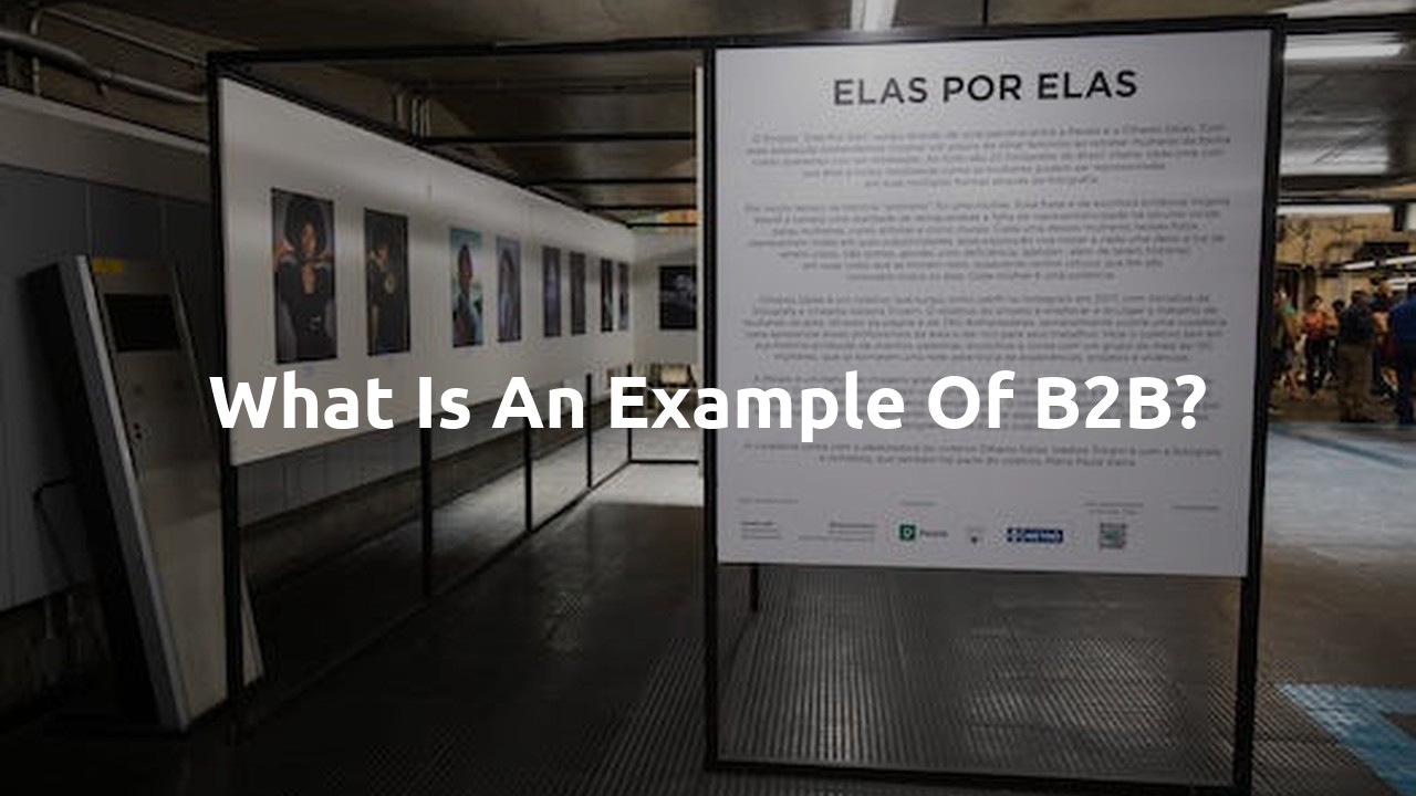 What is an example of B2B?